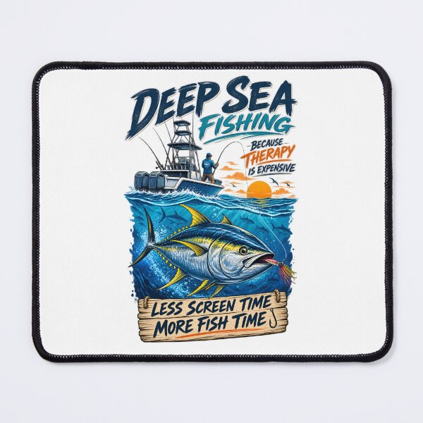 Item preview, Deep Sea Fishing – Less Screen Time More Fish Time designed and sold by SidTastic .