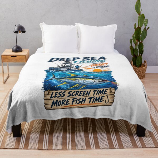 Item preview, Deep Sea Fishing – Less Screen Time More Fish Time designed and sold by SidTastic .