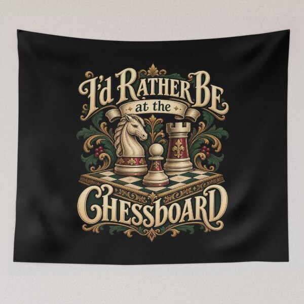 Item preview, I'd Rather Be at the Chessboard - Vintage Chess designed and sold by Good Mood Foundry.