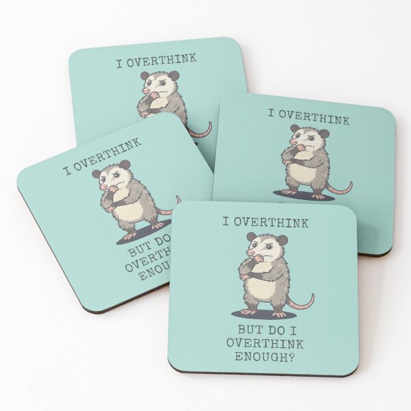 Item preview, Opossum Overthinker Funny Possum Thinker designed and sold by d247.