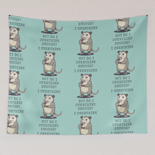 Item preview, Opossum Overthinker Funny Possum Thinker designed and sold by d247.