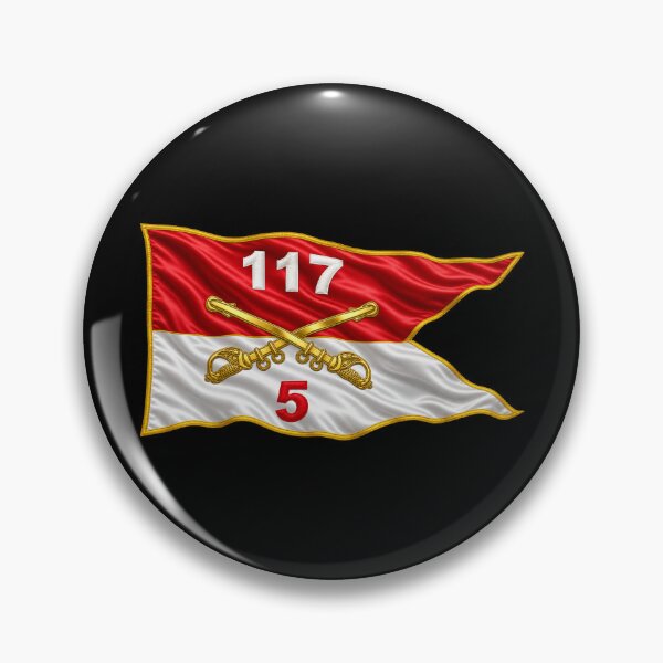 Item preview, Army - 5th Squadron, 117th Cavalry Regiment - Guidon  Waving - 3D - Transparent designed and sold by Military Insignia Products.