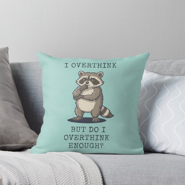 Item preview, Funny Raccoon Overthinker Questioning Thoughts designed and sold by d247.