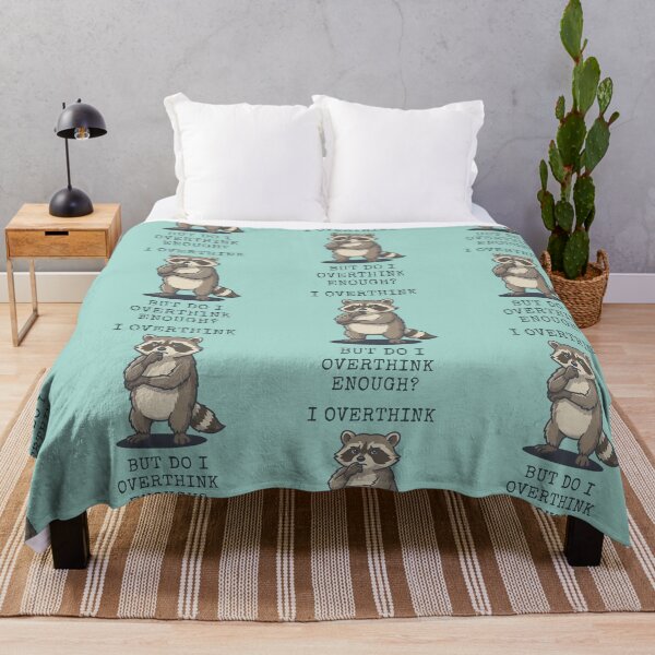 Item preview, Funny Raccoon Overthinker Questioning Thoughts designed and sold by d247.