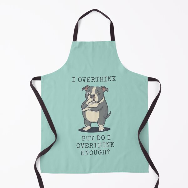 Item preview, Overthinking Pitbull Dog Funny Anxiety Meme designed and sold by d247.