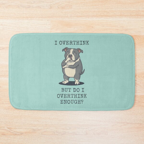 Item preview, Overthinking Pitbull Dog Funny Anxiety Meme designed and sold by d247.