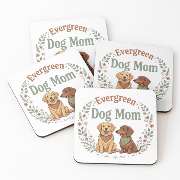 Item preview, Evergreen Dog Mom Golden Retriever Dachshund Boho Floral Wreath designed and sold by ReginaNunn.