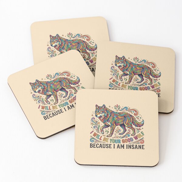 Item preview, I will be your good wolf because I am insane - A colorful wolf designed and sold by ParadoxParadox.