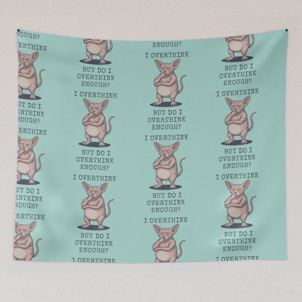 Item preview, Sphynx Cat Overthinker Funny Feline Pondering designed and sold by d247.