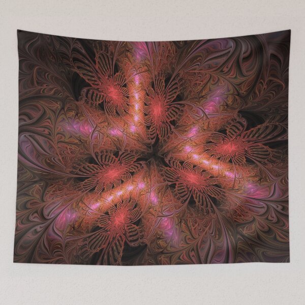 Item preview, Radiant Magenta Floral Fractal designed and sold by bloorose.