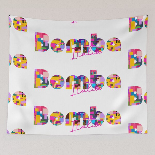 Item preview, Bomba, Chieti, Italy, Italia, colorful typography design for travellers designed and sold by Wanderful-roads.