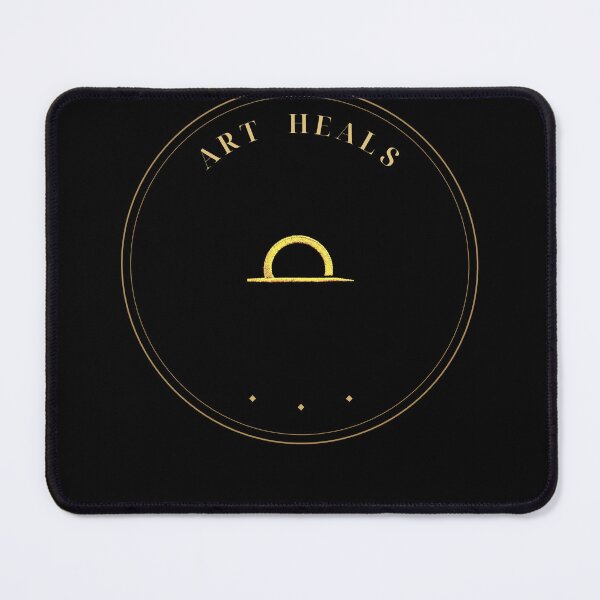 Item preview, ART HEALS GOLD EMBLEM • HEALING ART • GOLD ON BLACK • ABEL LUGO • LSV designed and sold by Lugo Sunset Visions.