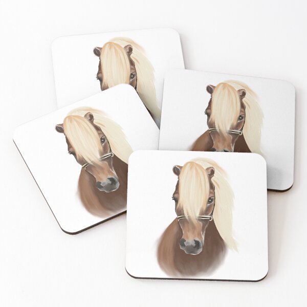 Item preview, Chestnut Miniature Horse with Flaxen Mane designed and sold by TrueWoven Studio.