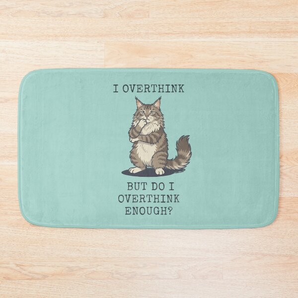 Item preview, Maine Coon Cat I Overthink Funny Pondering designed and sold by d247.