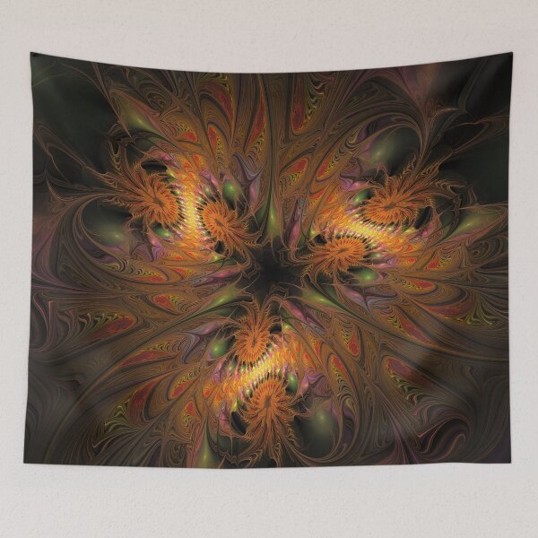 Item preview, Amber Phoenix Wings Fractal designed and sold by bloorose.