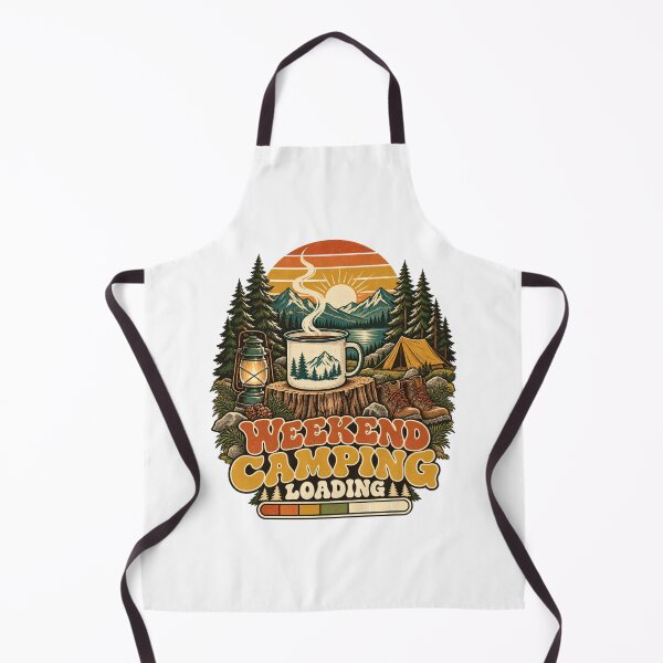 Item preview, Weekend Camping Loading – Retro Camp Coffee & Mountain Sunrise designed and sold by urbinet.