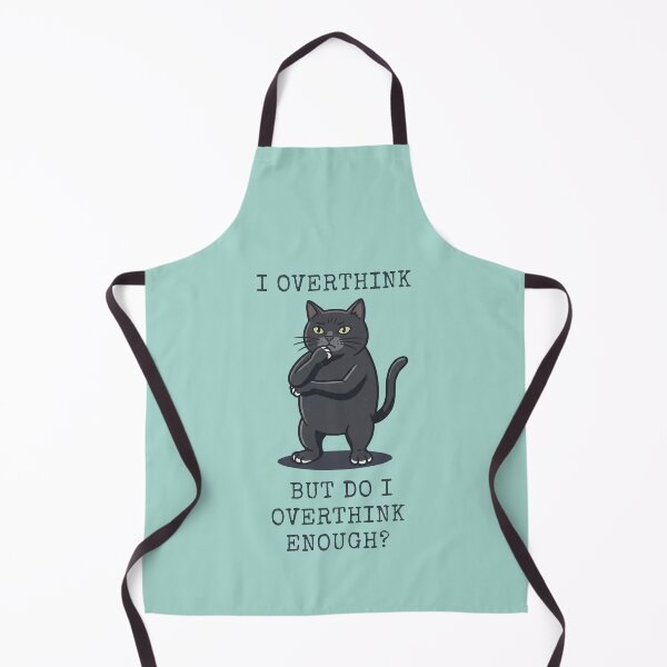 Item preview, Black Cat Overthinker Feline Pondering Humor designed and sold by d247.