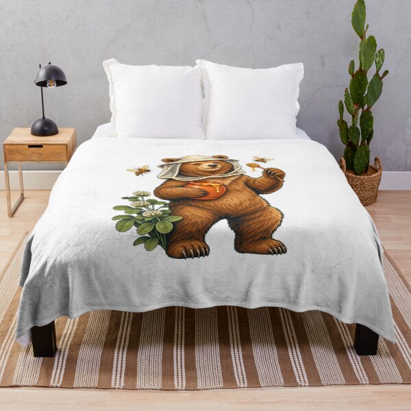 Item preview, Bear Beekeeper - Honey and Clover designed and sold by cybersilverhand.