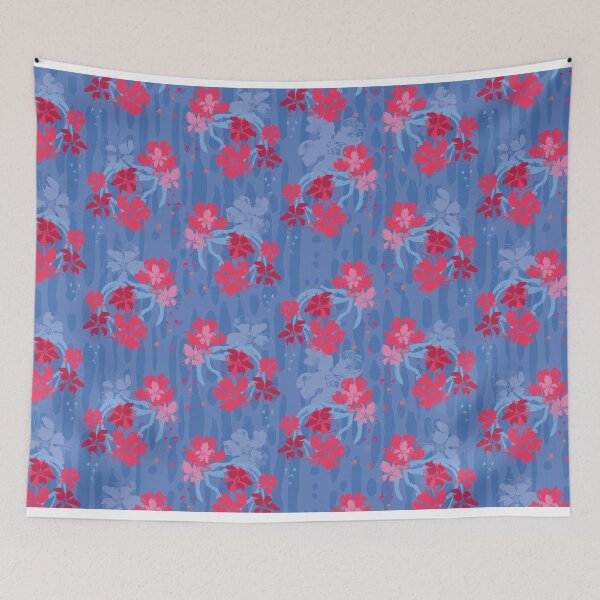 Item preview, Orchid Rhapsody M- Hot pink and dreamy blue designed and sold by IndigoJayStudio.