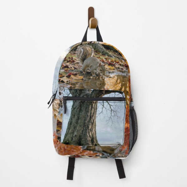 Item preview, Autumn Tree and Squirrel Reflection in a Puddle designed and sold by Maria Dryfhout.