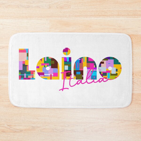 Item preview, Laino, Como, Italy, Italia, colorful typography design for travellers designed and sold by Wanderful-roads.