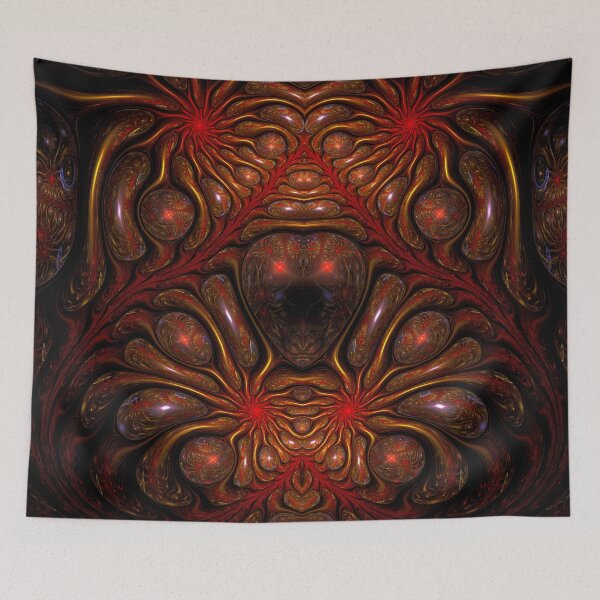 Item preview, Fiery Ember Lattice Fractal designed and sold by bloorose.