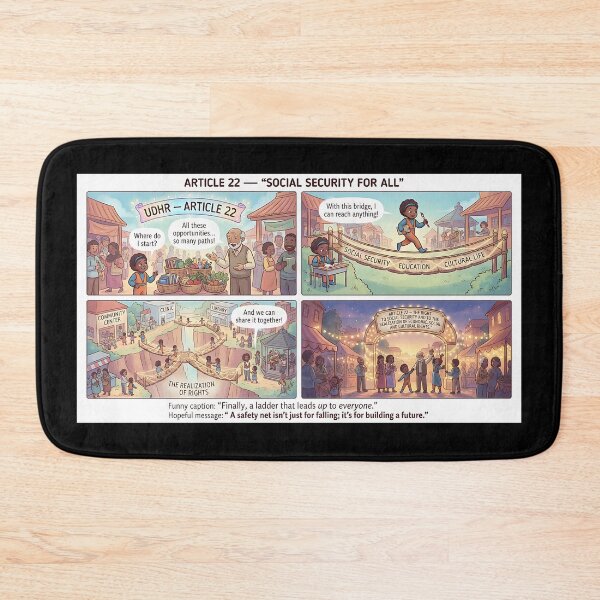 Item preview, Article 22 of the Universal Declaration of Human Rights: Security, education and culture for all designed and sold by Mianku | Für das Leben.