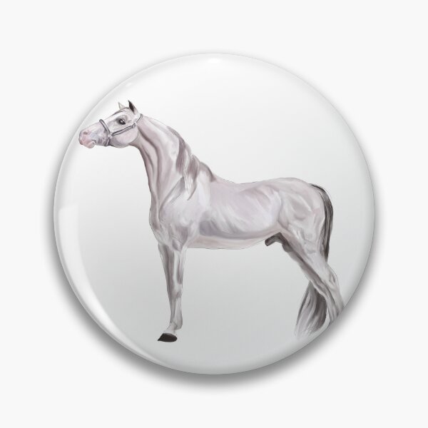 Item preview, Grey Arabian Stallion Horse Portrait designed and sold by TrueWoven Studio.