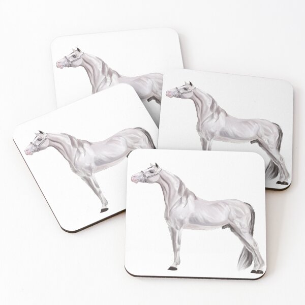 Item preview, Grey Arabian Stallion Horse Portrait designed and sold by TrueWoven Studio.