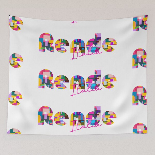 Item preview, Rende, Cosenza, Italy, Italia, colorful typography design for travellers designed and sold by Wanderful-roads.