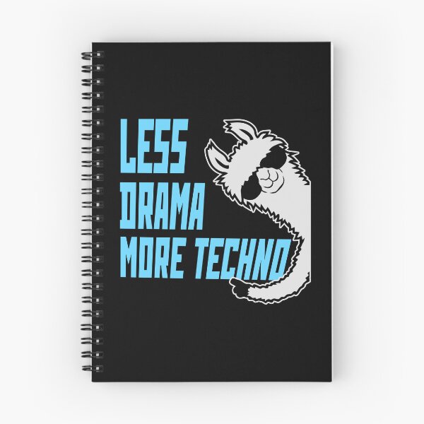 Item preview, Less drama more techno Party Festival Cool Llama designed and sold by shirt-o-mat.