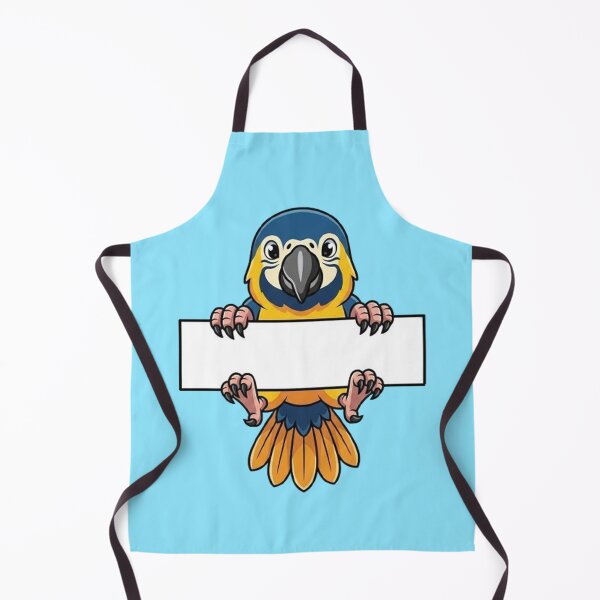 Item preview, Cute Macaw Parrot Holding Blank Sign Cartoon designed and sold by PetalsPaws.