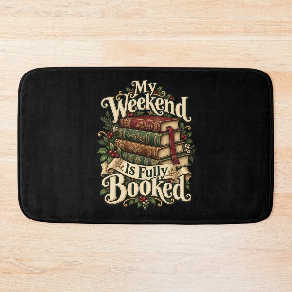 Item preview, My Weekend Is Fully Booked - Vintage Bookworm designed and sold by Good Mood Foundry.