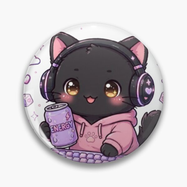 Item preview, Black Cat Energy Gamer - Just One More Game designed and sold by ReginaNunn.
