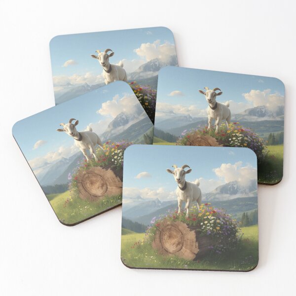 Item preview, Alpine Mischief – Playful Goat designed and sold by PurrfectWhisper.