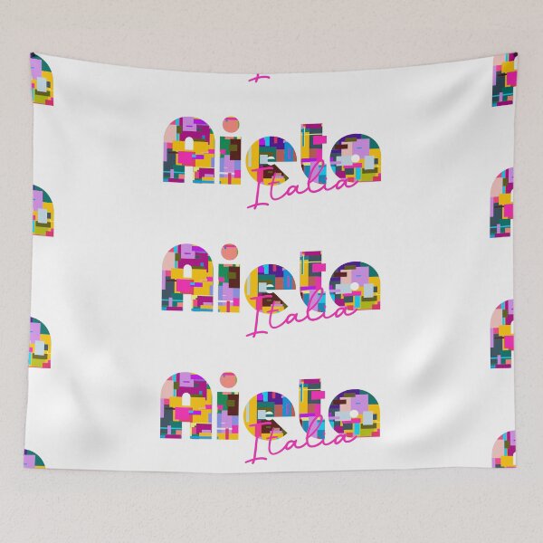 Item preview, Aieta, Cosenza, Italy, Italia, colorful typography design for travellers designed and sold by Wanderful-roads.