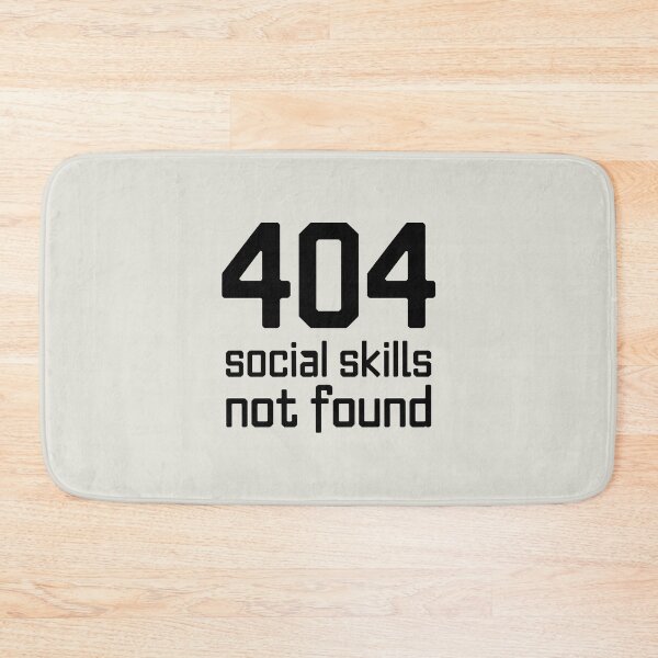 Item preview, 404 Social Skills Not Found – Funny Introvert Coding Quote designed and sold by Jollys-ArtShop.