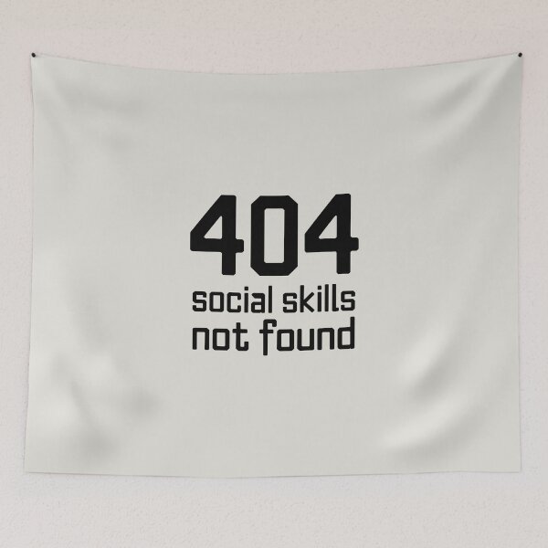Item preview, 404 Social Skills Not Found – Funny Introvert Coding Quote designed and sold by Jollys-ArtShop.