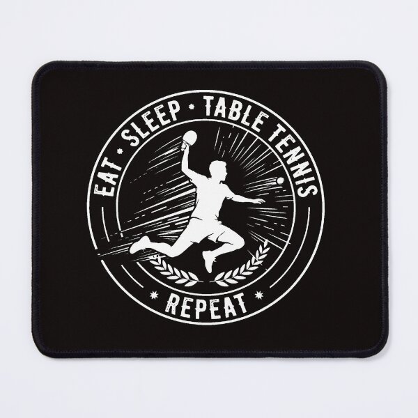 Item preview, Eat Sleep Table Tennis Repeat - Vintage Badge Player Silhouette designed and sold by Love is beautiful. .