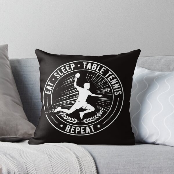 Item preview, Eat Sleep Table Tennis Repeat - Vintage Badge Player Silhouette designed and sold by Love is beautiful. .