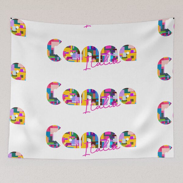 Item preview, Canna, Cosenza, Italy, Italia, colorful typography design for travellers designed and sold by Wanderful-roads.