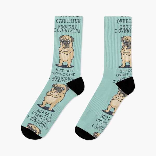 Item preview, Funny Pug Overthinker Dog Lover Quote designed and sold by d247.