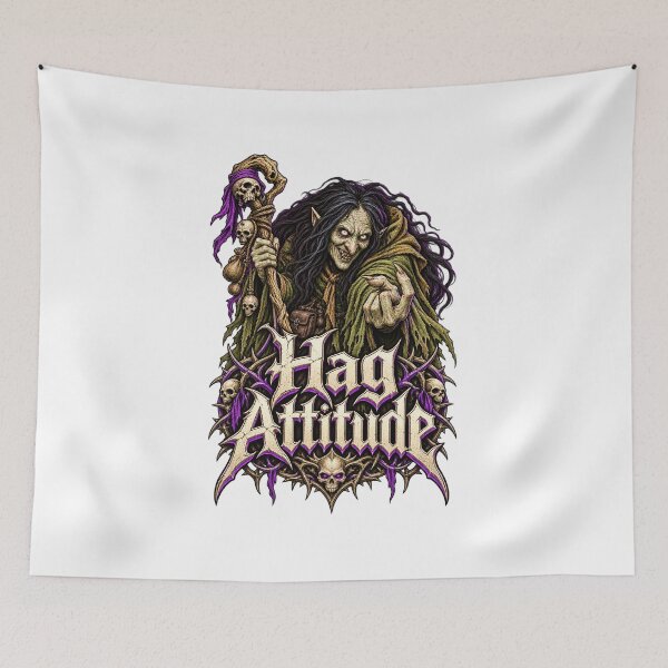 Item preview, Witch Hag Attitude – Gothic Skull Dark Fantasy Art designed and sold by Mystik-Media.