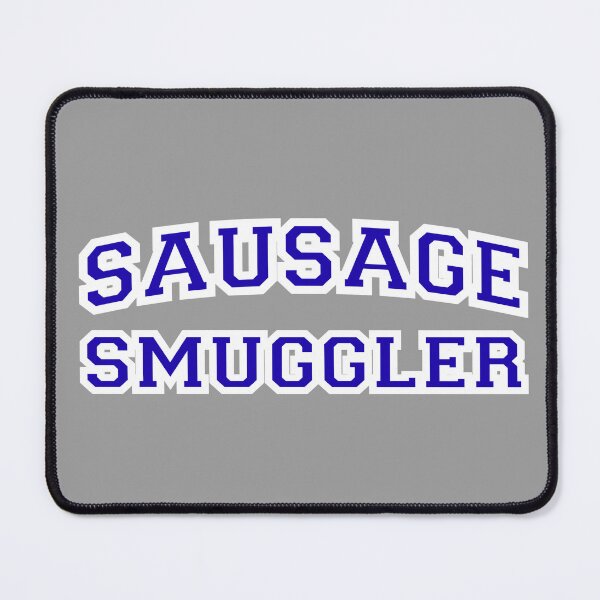 Item preview, Sausage Smuggler Varsity Block Letter Blue Athletic Kink Graphic designed and sold by RahniNM.