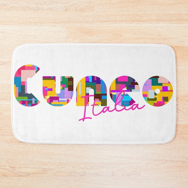 Item preview, Cuneo, Cuneo, Italy, Italia, colorful typography design for travellers designed and sold by Wanderful-roads.