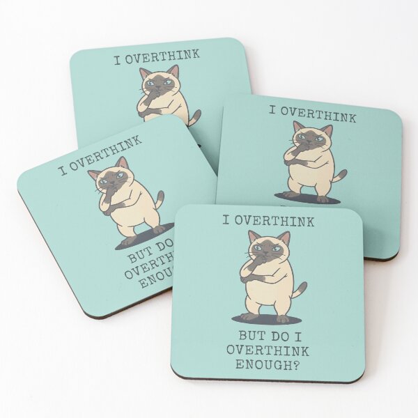Item preview, Siamese Cat Overthinker Funny Feline Pondering designed and sold by d247.