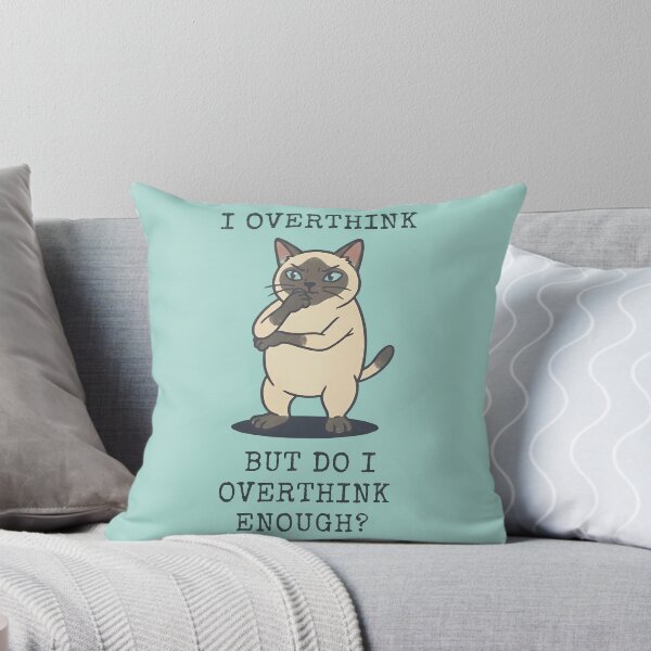 Item preview, Siamese Cat Overthinker Funny Feline Pondering designed and sold by d247.