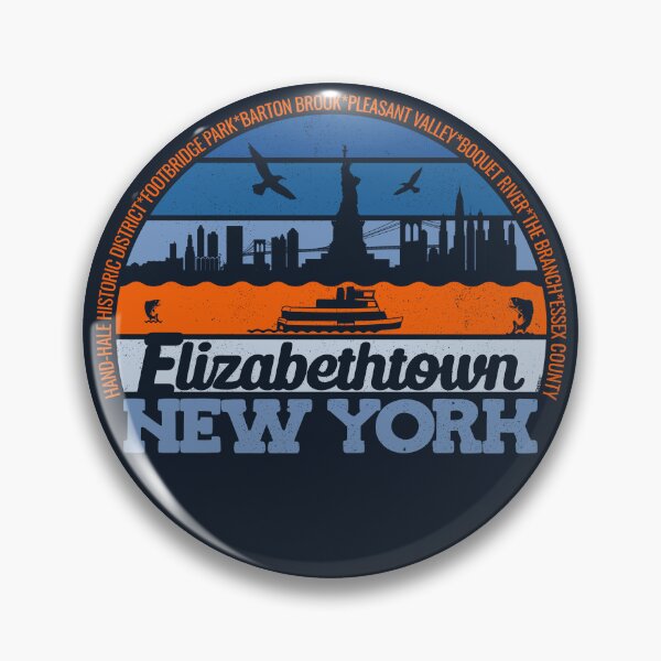 Item preview, Elizabethtown New York Sunset Retro Vintage Local Pride Logo designed and sold by CRHPOD20.