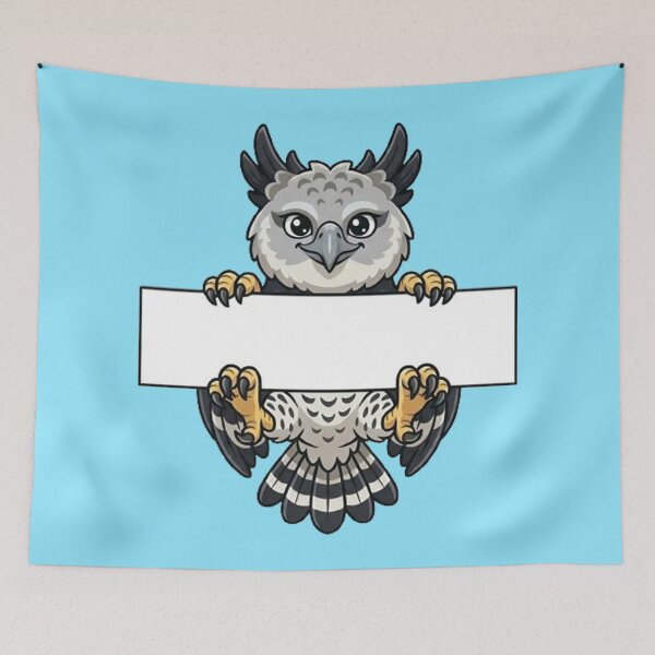 Item preview, Cute Buffalo Holding Blank Sign Cartoon designed and sold by PetalsPaws.
