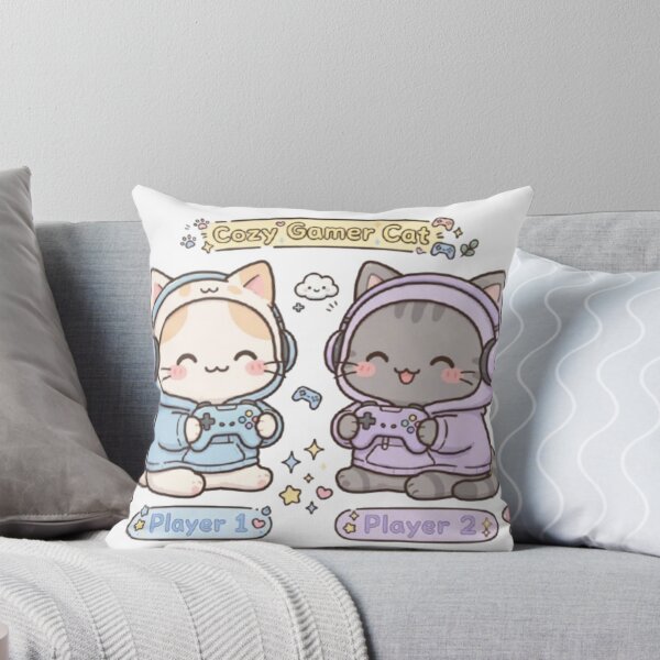 Item preview, Player 1 & Player 2 Couple Cats designed and sold by ReginaNunn.
